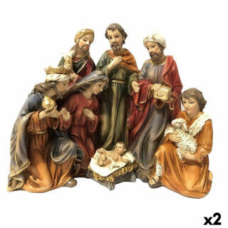 Presepe di Natale DKD Home Decor Resina (23 x 12,5 x 19,5 cm) (2 Unità)
