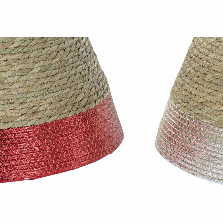 Faldón de árbol de Navidad DKD Home Decor Hierba marina (45 x 45 x 24 cm) (3 Unidades)