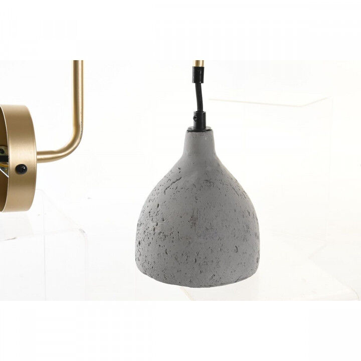 Lampada da Parete DKD Home Decor 14 x 27 x 26 cm Metallo Cemento Grigio scuro 220 V 50 W Moderno (2 Unità)
