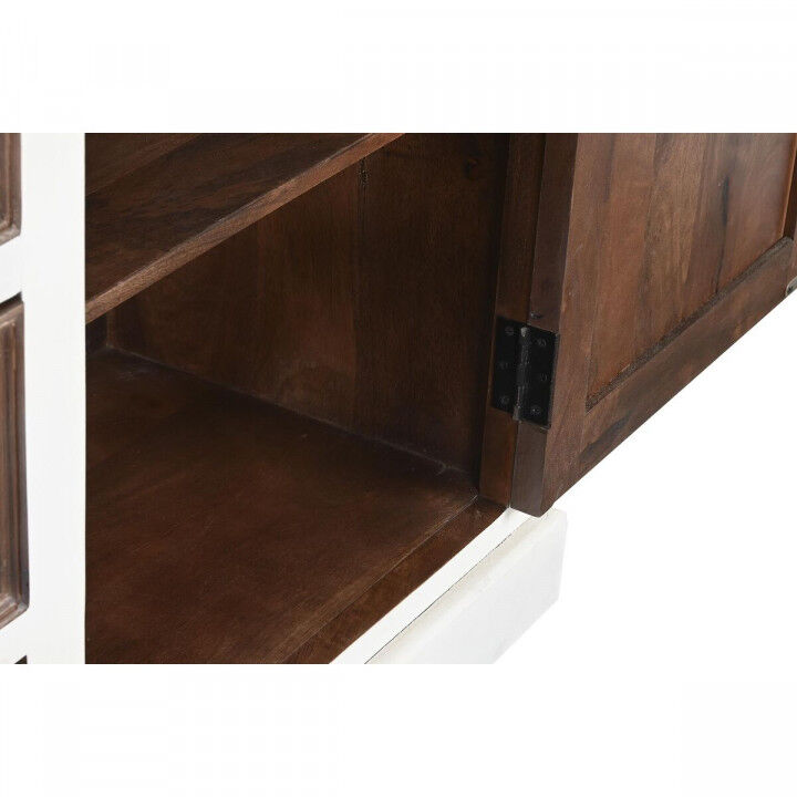 Aparador DKD Home Decor Blanco Marrón oscuro Madera de mango 180 x 46 x 83 cm