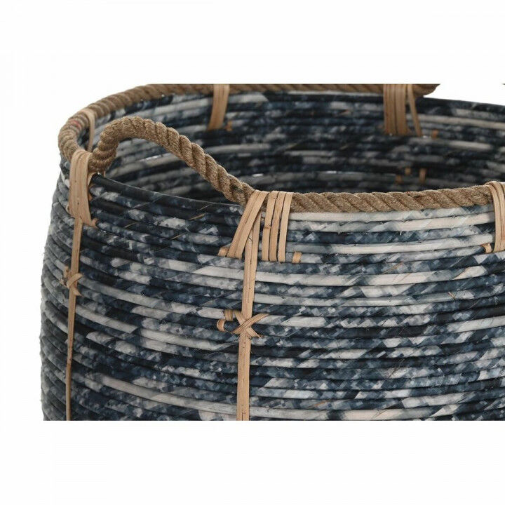 Basket spelset DKD Home Decor Wit Zwart 56 x 56 x 60 cm 52 x 52 x 60 cm Plastic (3 Onderdelen)