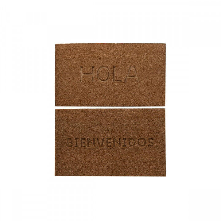 Doormat DKD Home Decor Brown Rubber Coconut (75 x 45 x 2,3 cm) (2 Units)