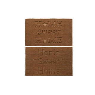 Doormat DKD Home Decor Brown Rubber Coconut (75 x 45 x 2,3 cm) (2 Units)