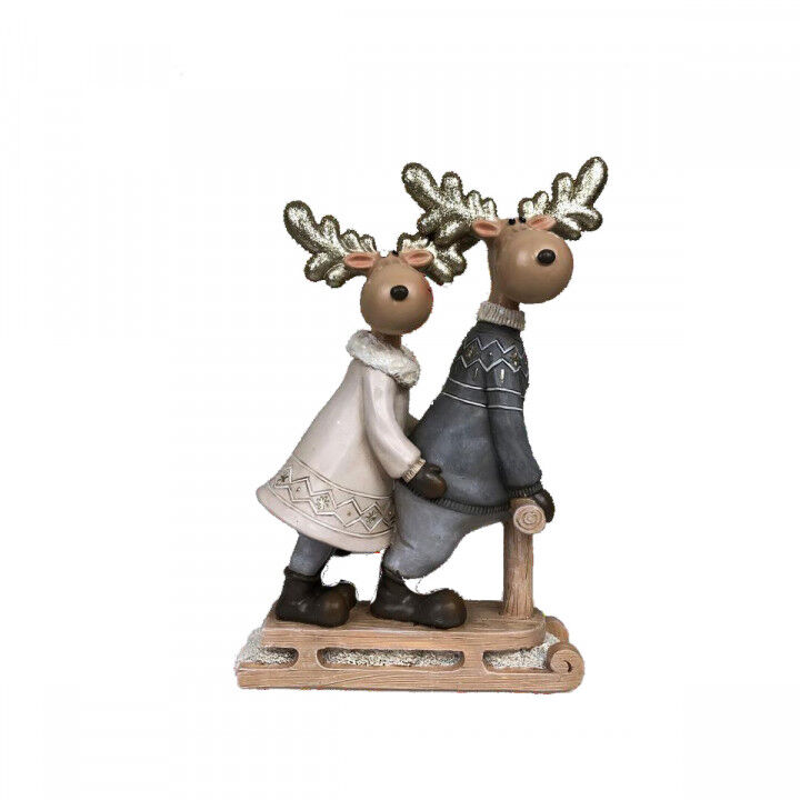 Decorazione Natalizia DKD Home Decor Resina Renna (13 x 6 x 18 cm) (4 Unità)