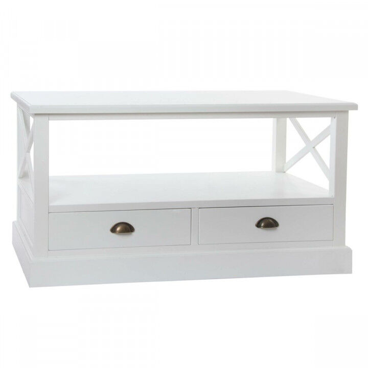 Table Basse DKD Home Decor Blanc Bois (108 x 48 x 56,5 cm)