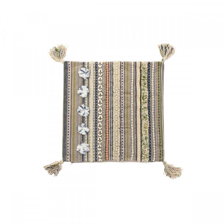 Funda de cojín DKD Home Decor Multicolor Flecos 50 x 1 x 50 cm