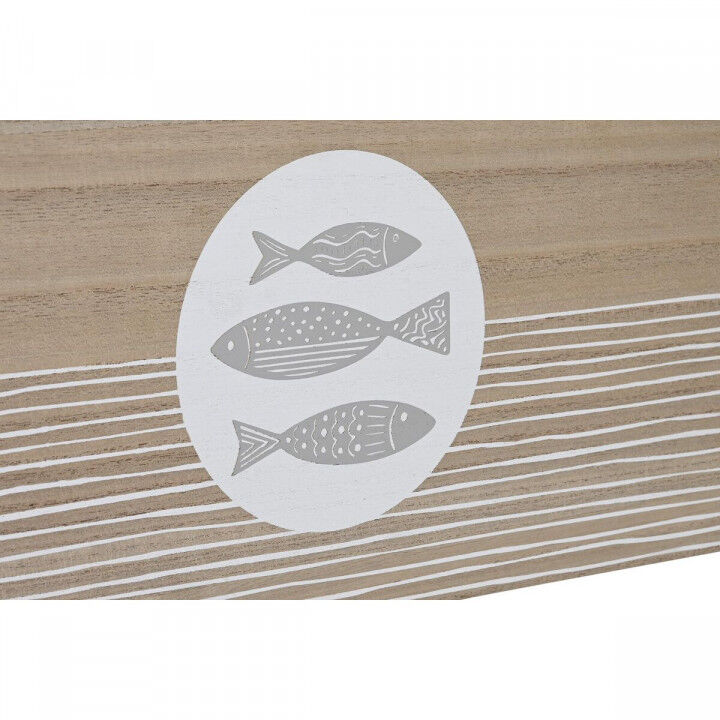 Decorative box DKD Home Decor Natural Aluminium MDF Wood Spirals Mediterranean