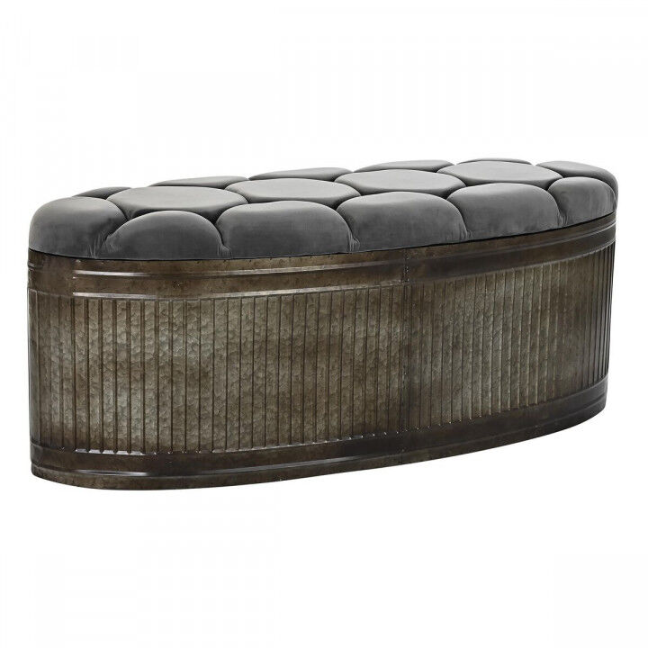 Hocker DKD Home Decor Grau Metall 117 x 42 x 47 cm