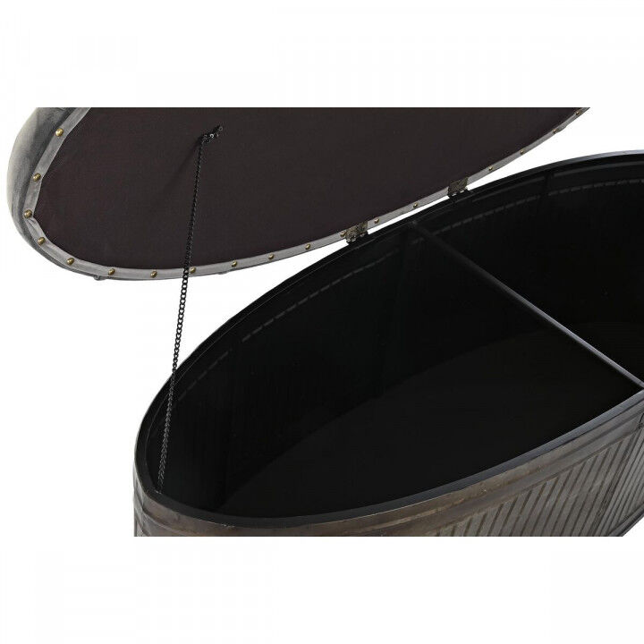 Banqueta DKD Home Decor Gris Metal 117 x 42 x 47 cm