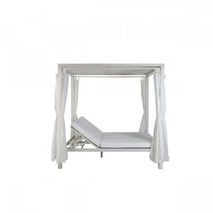 Lettino da giardino DKD Home Decor Bianco Alluminio (148 x 188 x 205 cm)