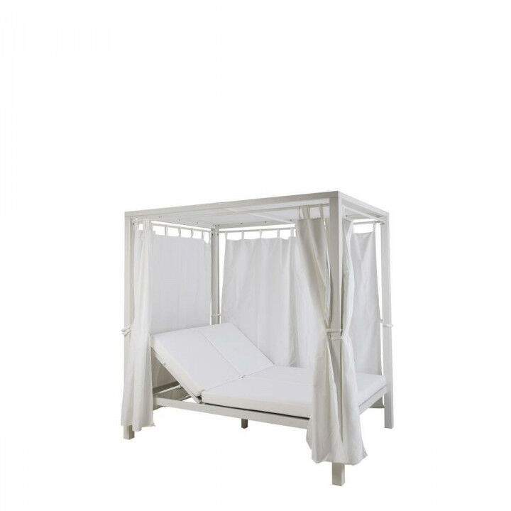 Gartenliege DKD Home Decor Weiß Aluminium (148 x 188 x 205 cm)