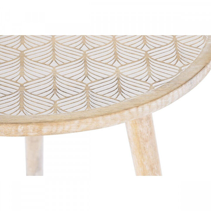 Bijzettafel DKD Home Decor Bruin Mangohout (50,5 x 50,5 x 47,5 cm)