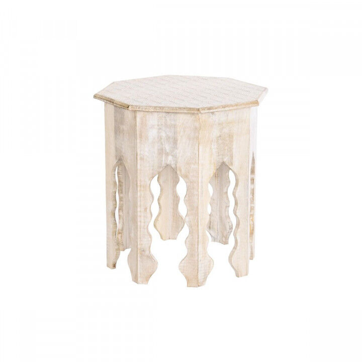 Bijzettafel DKD Home Decor 49 x 49 x 53,5 cm Bruin Wit Mangohout