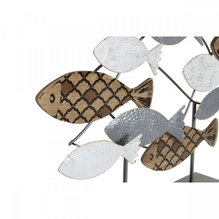 Statua Decorativa DKD Home Decor 65,4 x 9,5 x 43 cm Nero Azzurro Marrone Spirali (2 Unità)