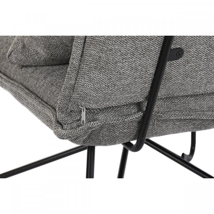 Sillón DKD Home Decor 66 x 78 x 75 cm Negro Gris Metal