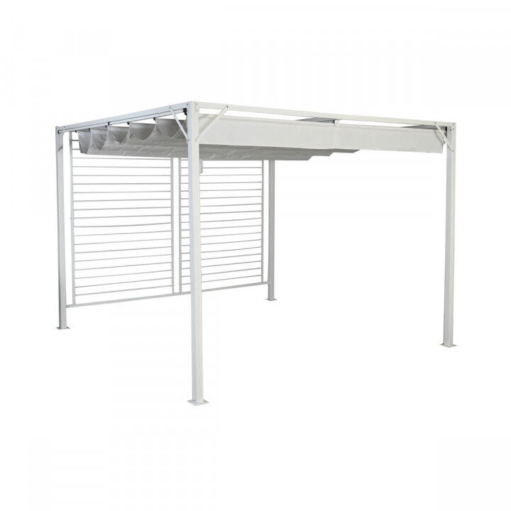 Pergola DKD Home Decor Bianco 296 x 296 x 225 cm Acciaio