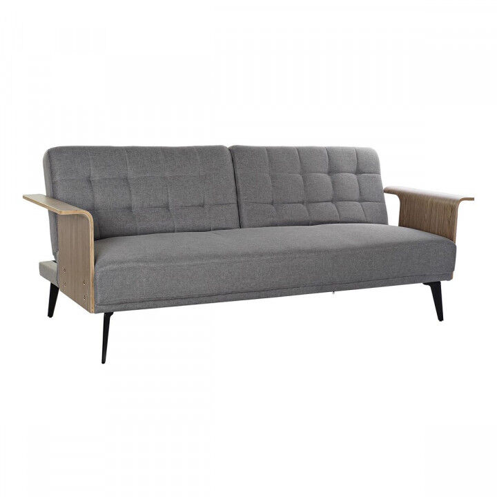 Sofá Cama DKD Home Decor Marrón Gris Metal Urbano 203 x 87 x 81 cm