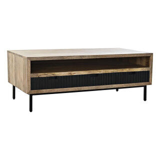 Mesa de Centro DKD Home Decor Negro Marrón claro Metal Madera de mango 120 x 60 x 45 cm