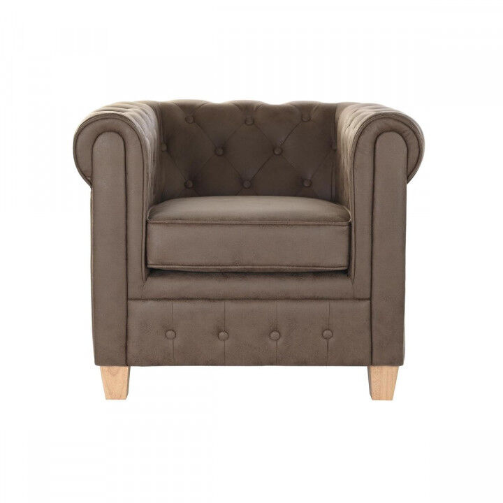Fauteuil DKD Home Decor 80 x 80 x 70 cm Bois Brun foncé