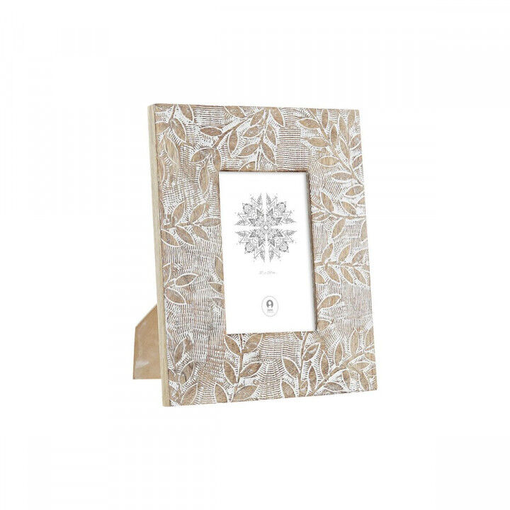 Photo frame DKD Home Decor White Natural Crystal Mango wood Indian Man 20 x 1,3 x 25 cm