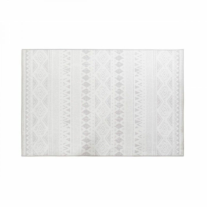 Tapijt DKD Home Decor Grijs Wit Ikat (120 x 180 x 0,4 cm)