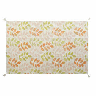 Tapijt DKD Home Decor Beige Multicolour Blad van een plant (160 x 230 x 1 cm)