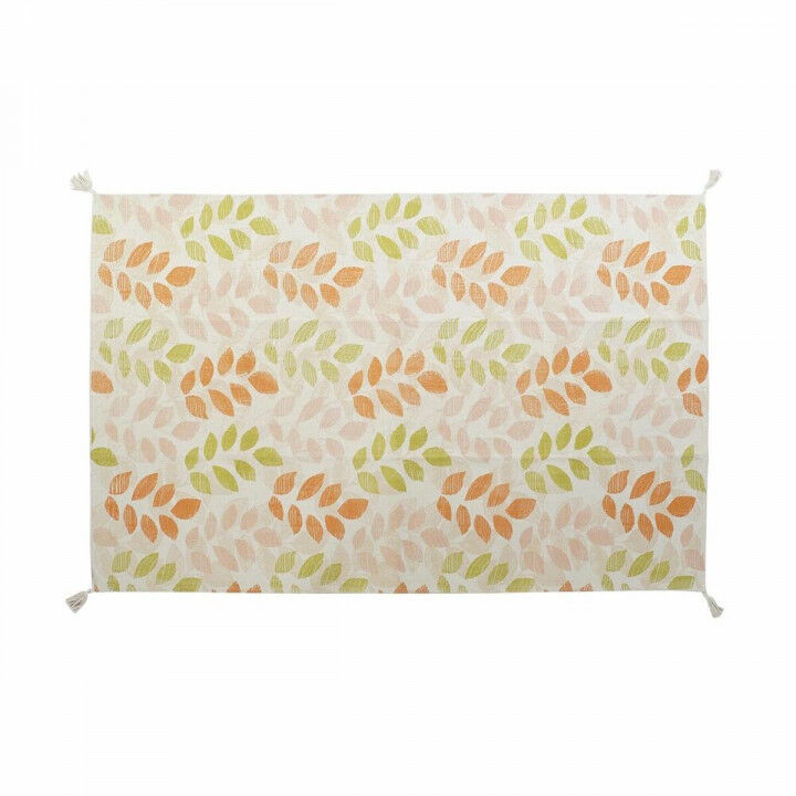Tapijt DKD Home Decor Beige Multicolour Blad van een plant (120 x 180 x 1 cm)