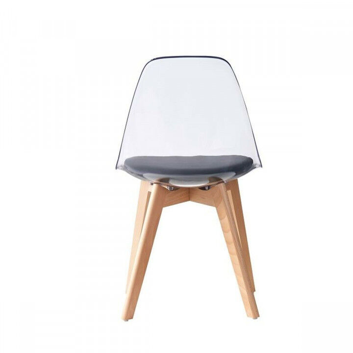 Sedia da Sala da Pranzo DKD Home Decor Nero Multicolore Naturale 30 x 40 cm 54 x 47 x 81 cm