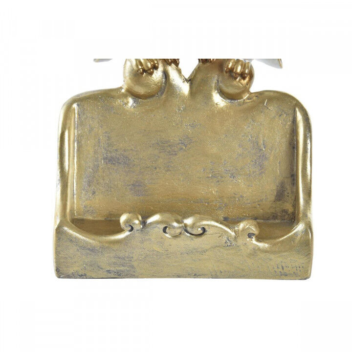 Decoratieve figuren DKD Home Decor Wit Gouden Uilen 10 x 8 x 7 cm