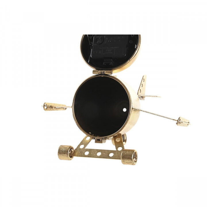 Orologio da Tavolo DKD Home Decor Dorato Argentato Aereo (2 Unità)