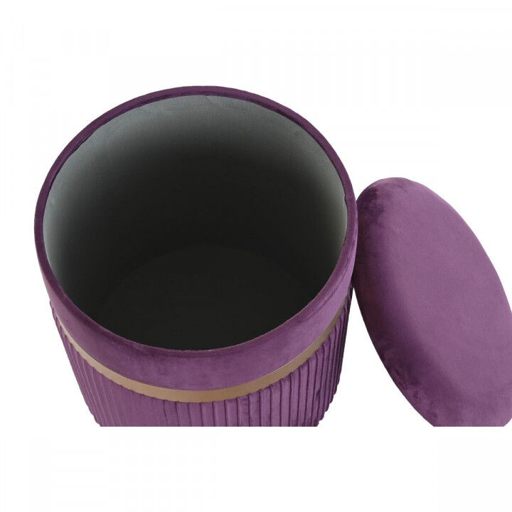 Poggiapiedi DKD Home Decor Poliestere MDF Bordeaux (39 x 39 x 49 cm)