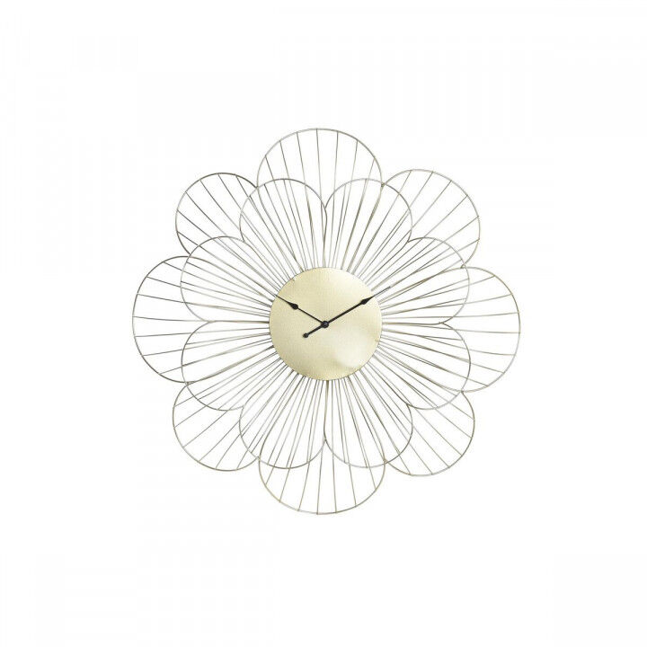 Wanduhr DKD Home Decor Blume Gold Metall Moderne (57 x 4 x 57 cm)