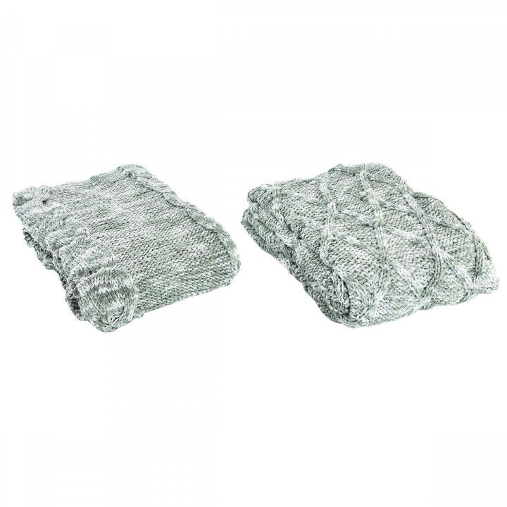 Copriletti DKD Home Decor Verde 150 x 125 x 1 cm (2 Unità)