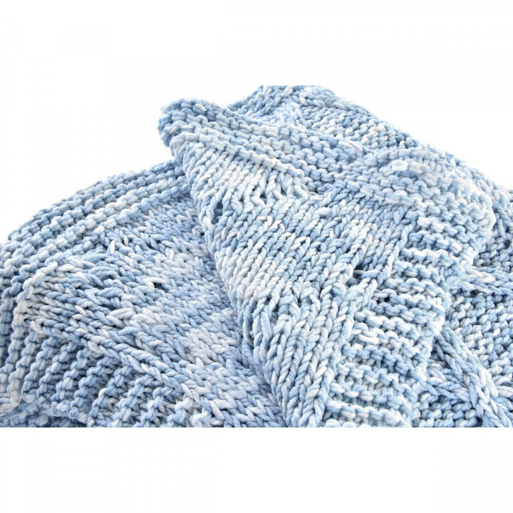 Bed Cover DKD Home Decor Blue Sky blue 150 x 125 x 1 cm (2 Units)