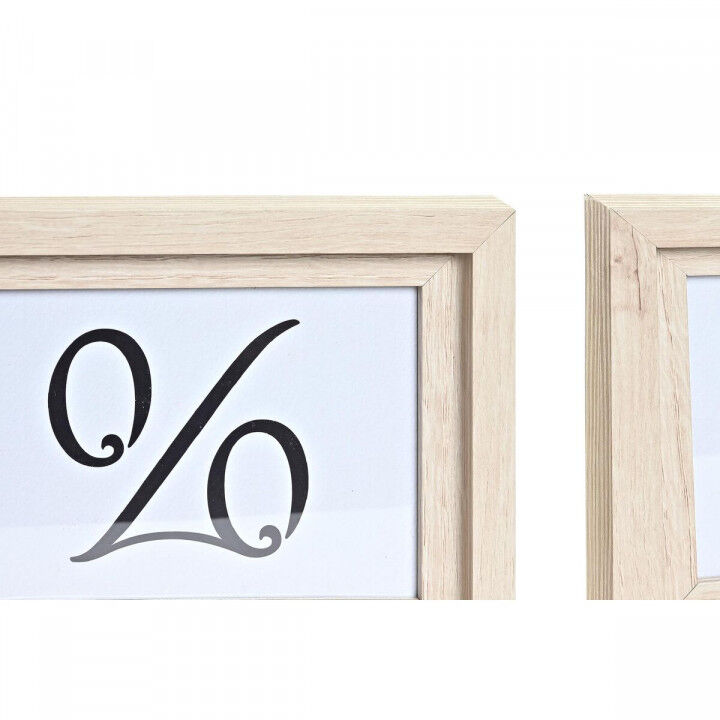 Muurfotlijst DKD Home Decor Urban Kristal Natuurlijk Multicolour Hout MDF (40 x 1,5 x 50 cm)