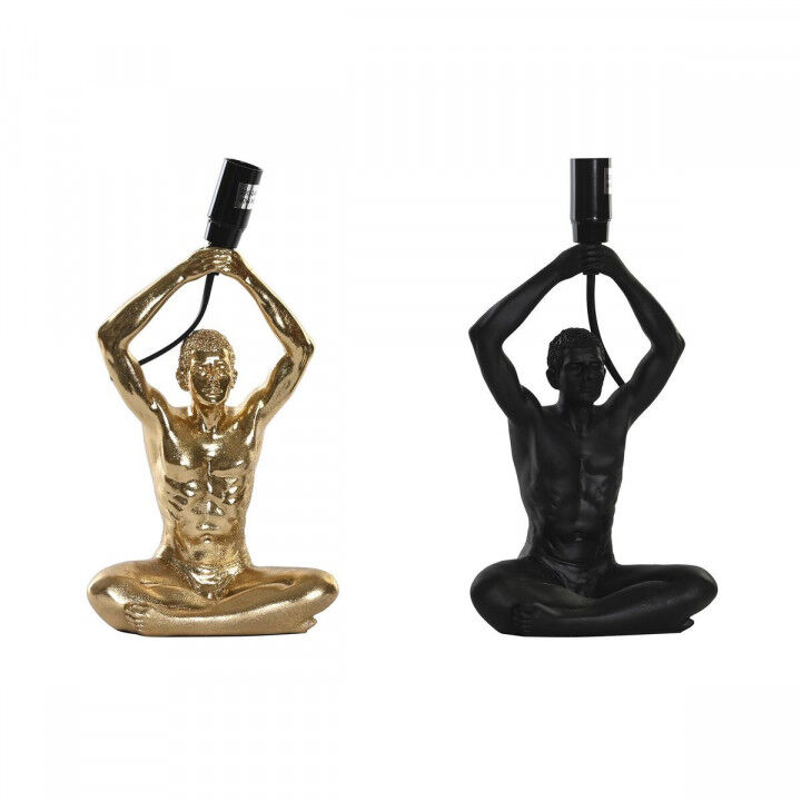 Desk lamp DKD Home Decor 25W Black Golden Men 220 V Modern (16 x 10,5 x 25 cm) (2 Units)