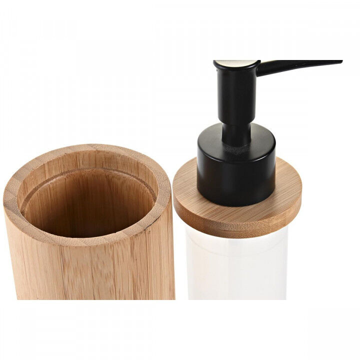 Distributeur de Savon DKD Home Decor Noir Naturel Bambou polypropylène