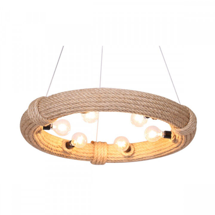 Plafondlamp DKD Home Decor Bruin Touw (51 x 51 x 10 cm) (47 X 47 X 10 CM)
