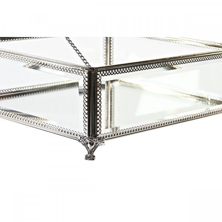 Box-Schmuckkästchen DKD Home Decor Durchsichtig Silberfarben Metall Kristall 25 x 21 x 10 cm