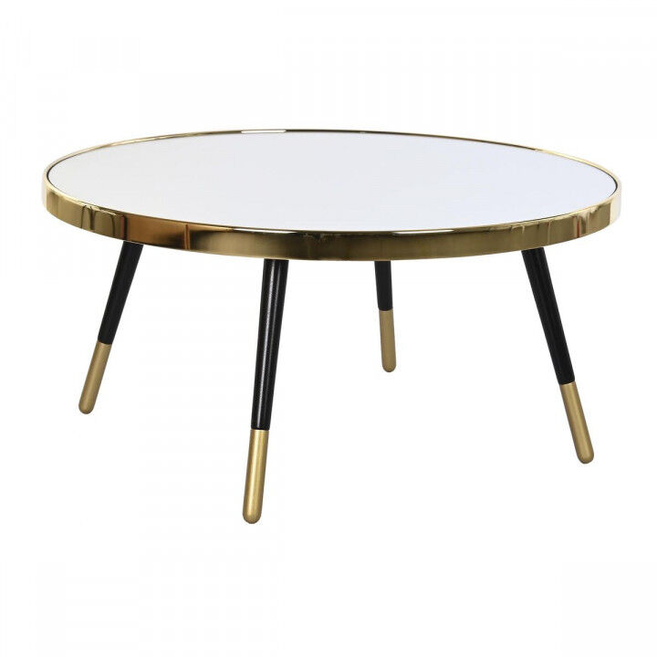 Centre Table DKD Home Decor Glamour Golden Silver Steel Mirror 82,5 x 82,5 x 40 cm