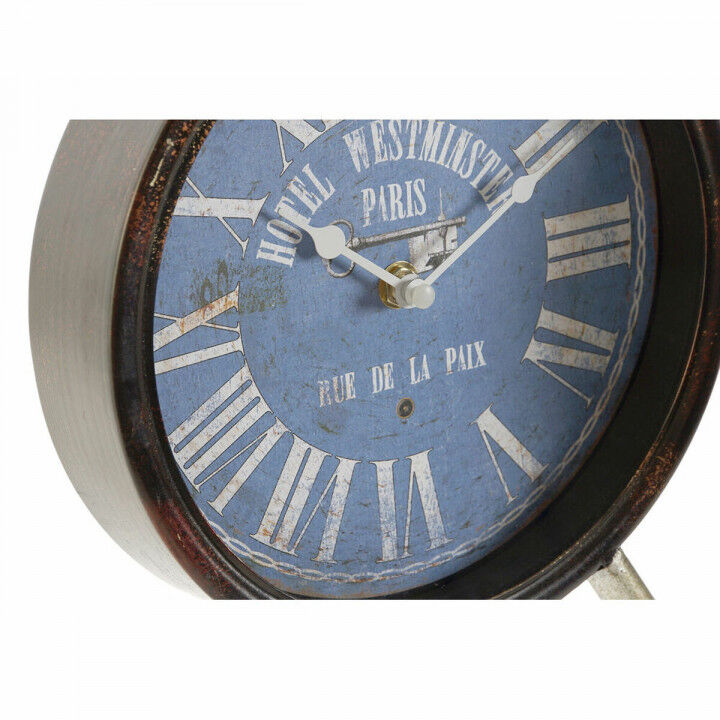 Table clock DKD Home Decor Blue Black Vintage (2 Units)