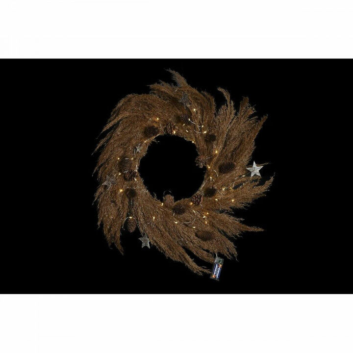 Ghirlanda di Natale DKD Home Decor Fiore (2 Unità) (60 x 5 x 60 cm)