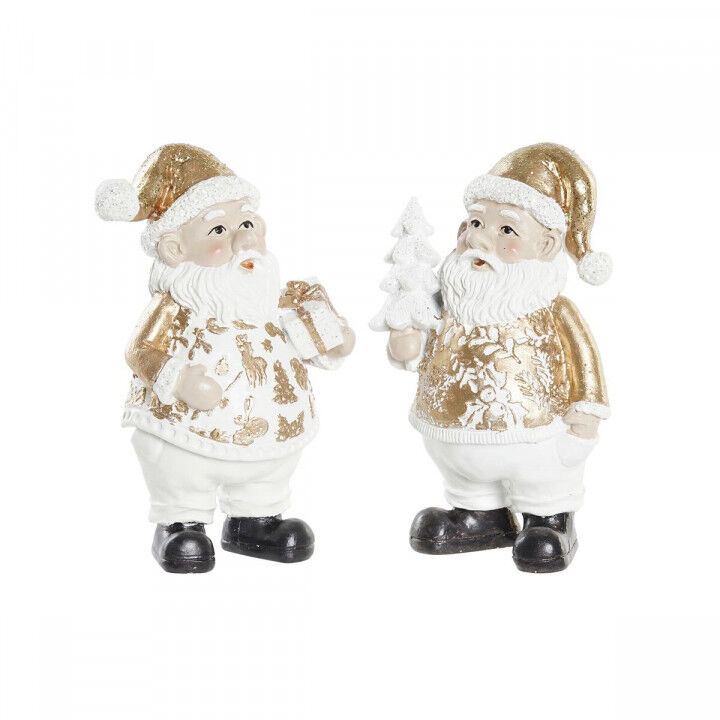 Décorations de Noël DKD Home Decor Résine Père Noël (8 x 6 x 13,5 cm) (2 Unités)