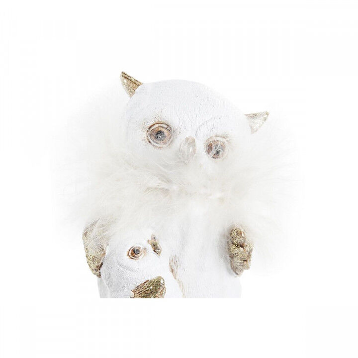 Christmas bauble DKD Home Decor Owl Resin (7,5 x 7 x 10 cm) (2 Units)