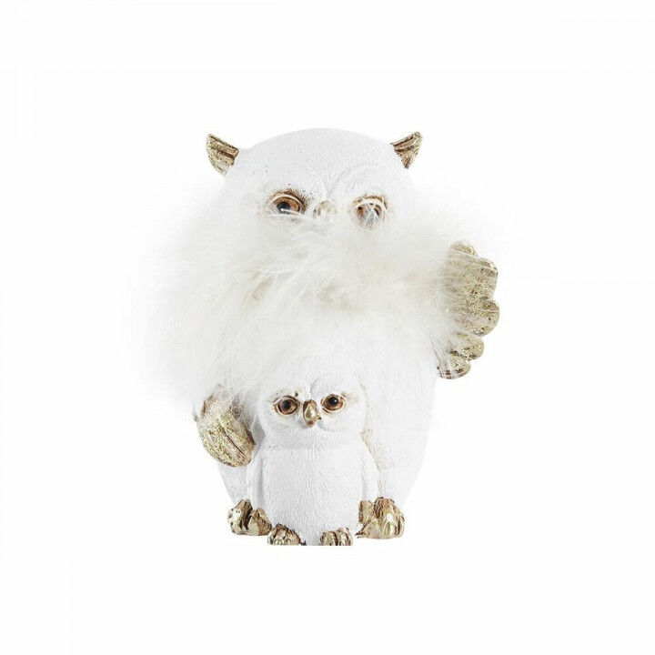 Christmas bauble DKD Home Decor Owl Resin (7,5 x 7 x 10 cm) (2 Units)