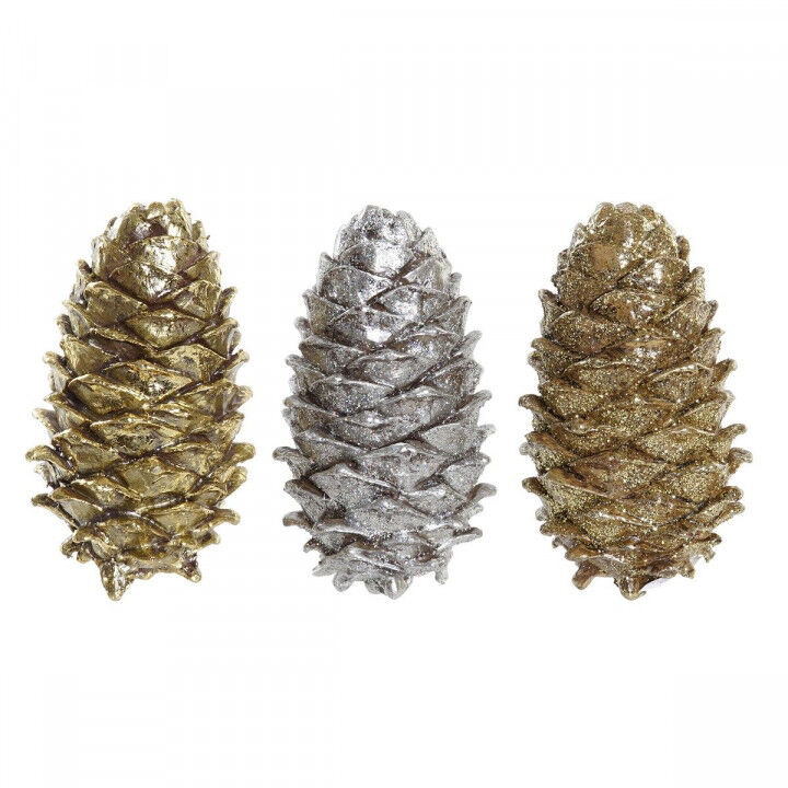 Decorazione Natalizia DKD Home Decor Ananas Resina (13 x 7,5 x 7,5 cm) (3) (3 Unità)