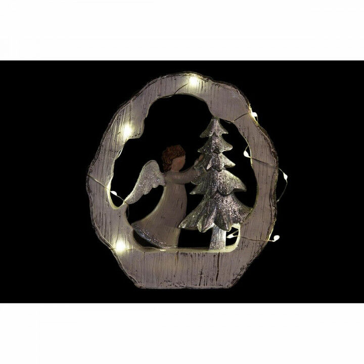 Weihnachtsschmuck DKD Home Decor Silberfarben Gold Weiß Harz (17 x 4,5 x 19 cm) (2 Stück)