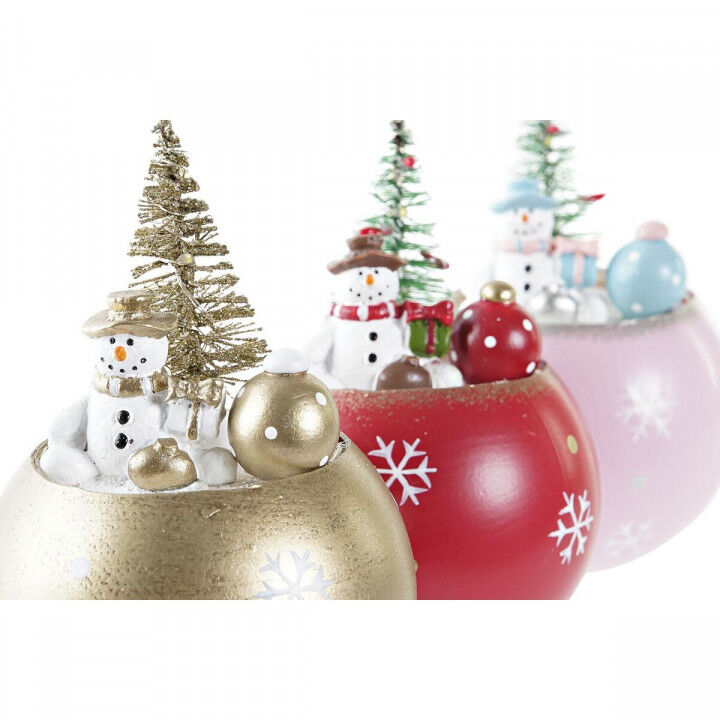 Christmas bauble DKD Home Decor MDF (8 x 8 x 11 cm) (3) (3 Units)