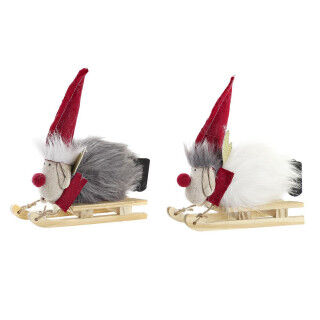 Decorazione Natalizia DKD Home Decor Poliestere Renna (15 x 5,5 x 16,5 cm) (2 Unità)