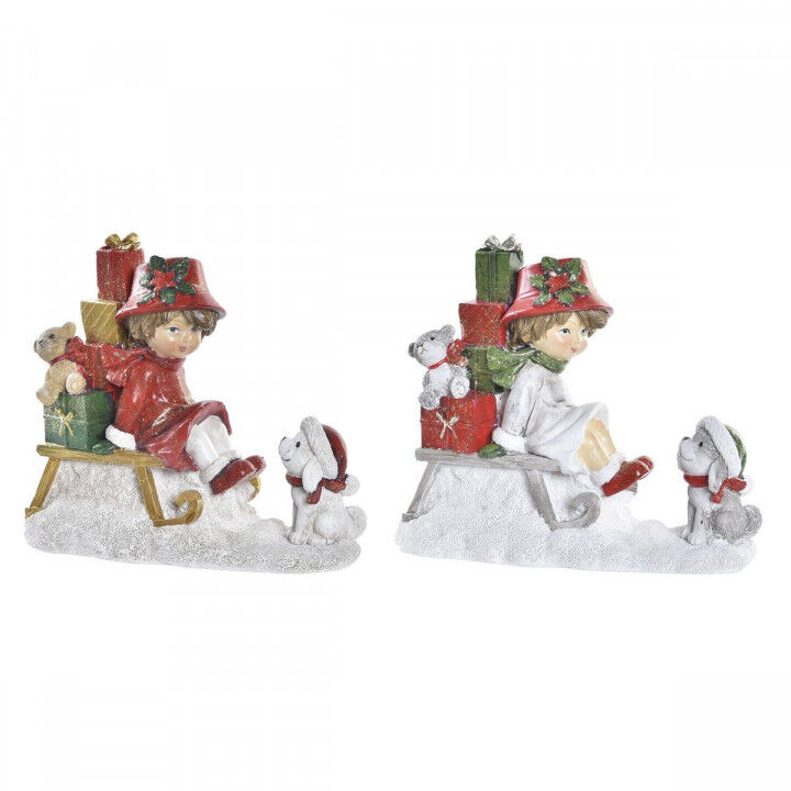 Décorations de Noël DKD Home Decor Résine (14,5 x 7 x 12,5 cm) (2 Unités)